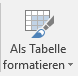 Als Tabelle formatieren, Excel