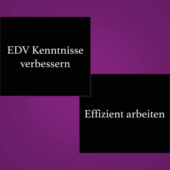 EDV-Kenntnisse verbessern, effizient arbeiten