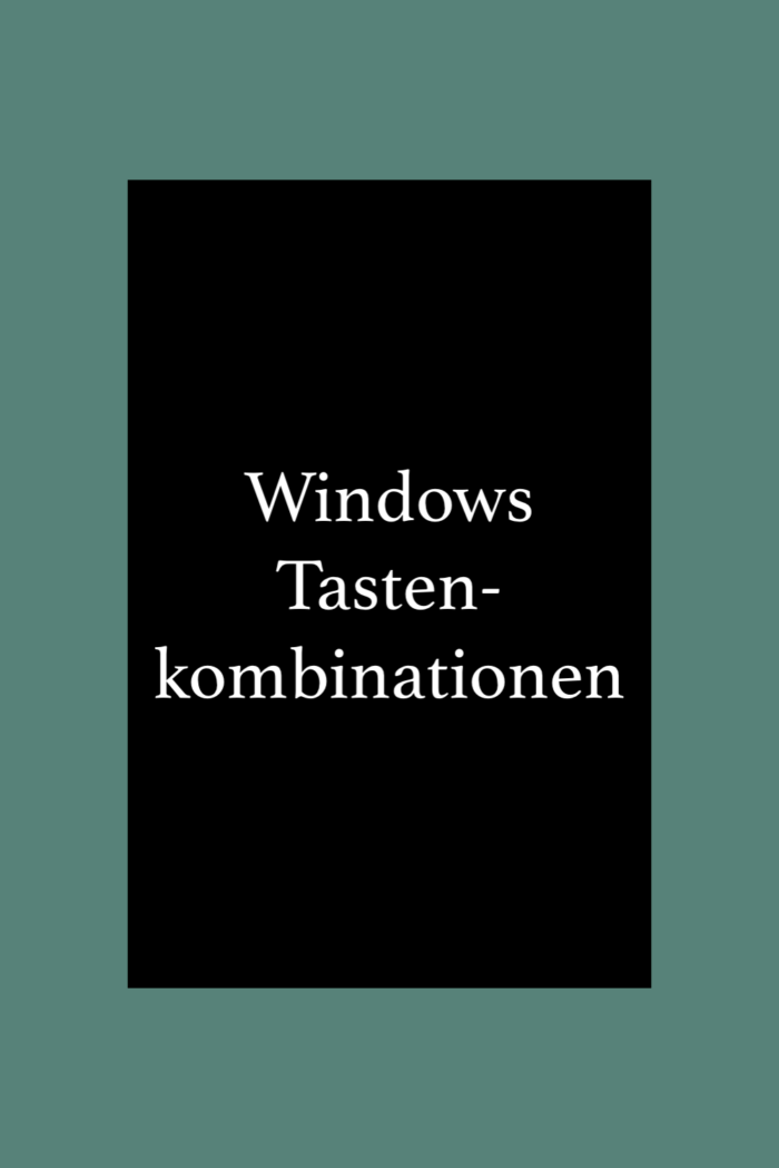 Windows Tastenkombinationen, shortcuts für kopieren, einfügen, markieren.