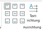 Word Tabelle erstellen Ausrichtung