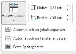 Word Tabelle erstellen Zellen