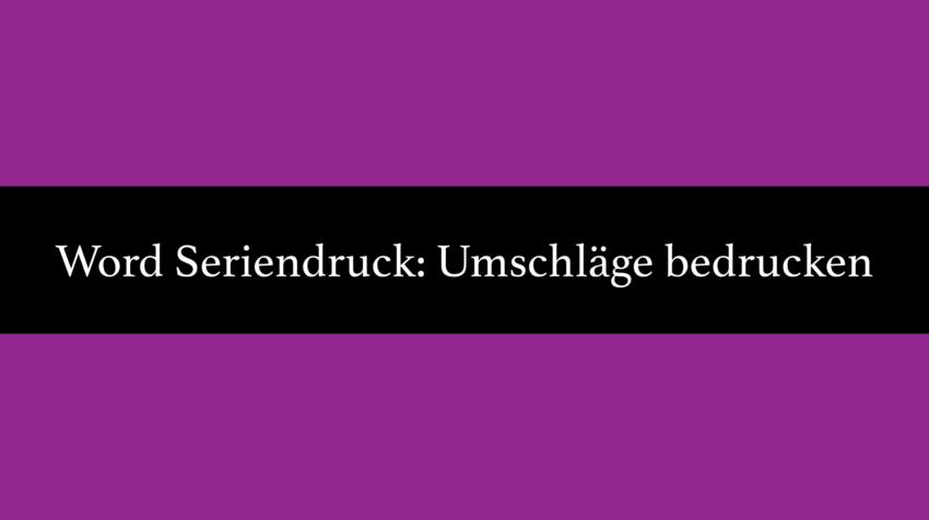 word briefumschlag bedrucken