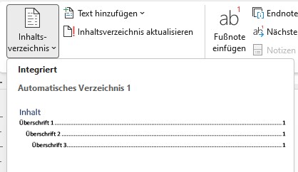 automatisches inhaltsverzeichnis word erstellen
