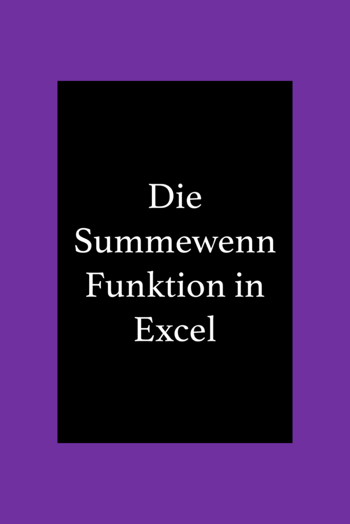 Excel: Summewenn