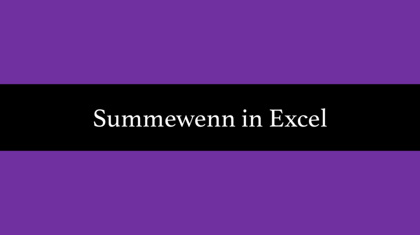 summewenn funktion excel