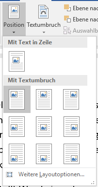 Bild Word Position