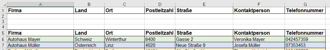 Spezialfilter in Excel