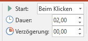 PowerPoint Animationen Dauer