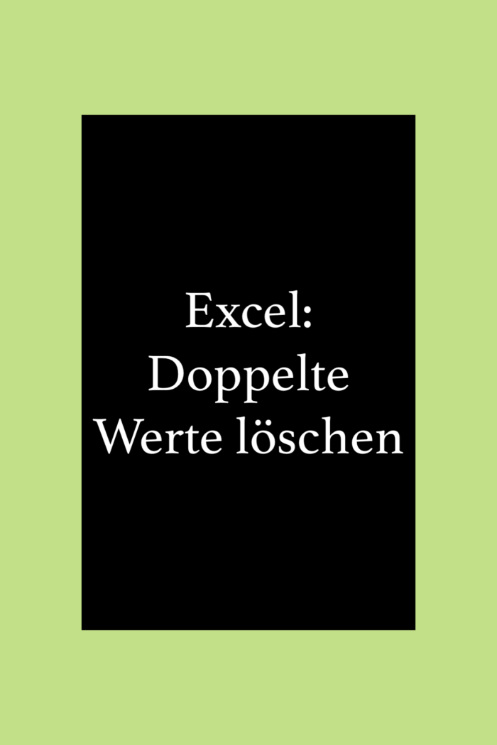 In Excel Duplikate anzeigen und doppelte Werte löschen lassen.