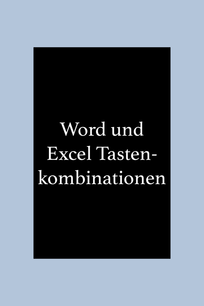 EDV Tipps: Word und Excel Tastenkombinationen.