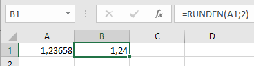 Runden in Excel