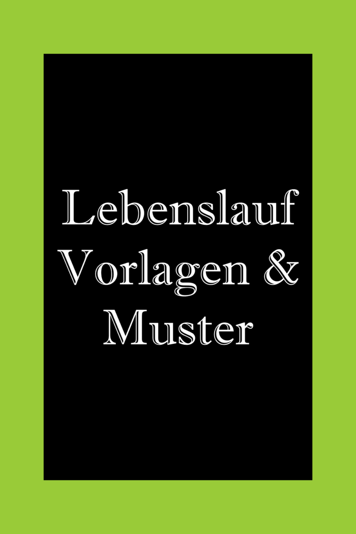 Lebenslauf Vorlagen und Muster, Word Dokument zum Herunterladen