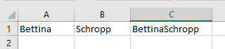 Zelleninhalt in Excel verbinden