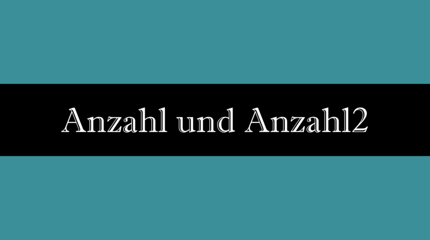 Anzahl in Excel