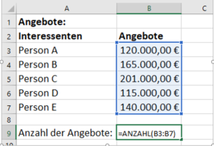 Excel: Anzahl und Anzahl2 | EDV Tipps & Tricks
