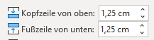 Kopfzeile Höhe ändern