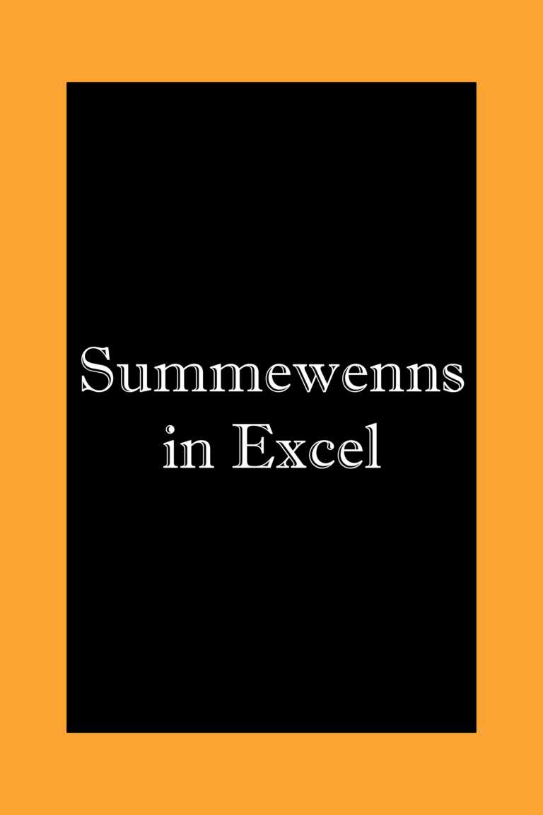 Summewenns in Excel Addieren mit mehreren Kriterien.