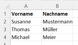 Textverketten in Excel