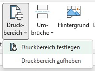 Excel Seite einrichten 