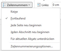 word seite einrichten nummerierung