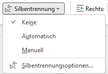 word seite einrichten trennung