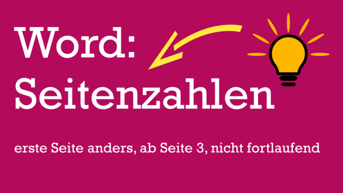 word seitenzahlen