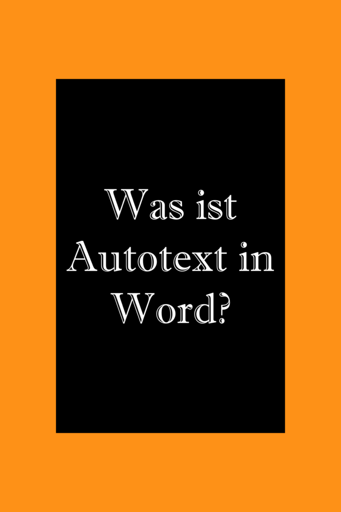 Autotext Word