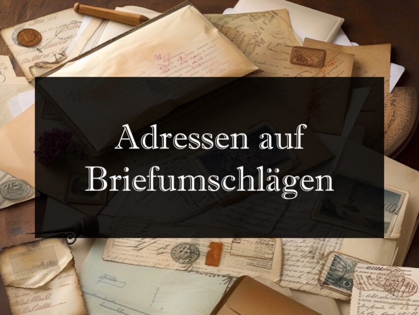 Adresse schreiben auf Briefumschlag