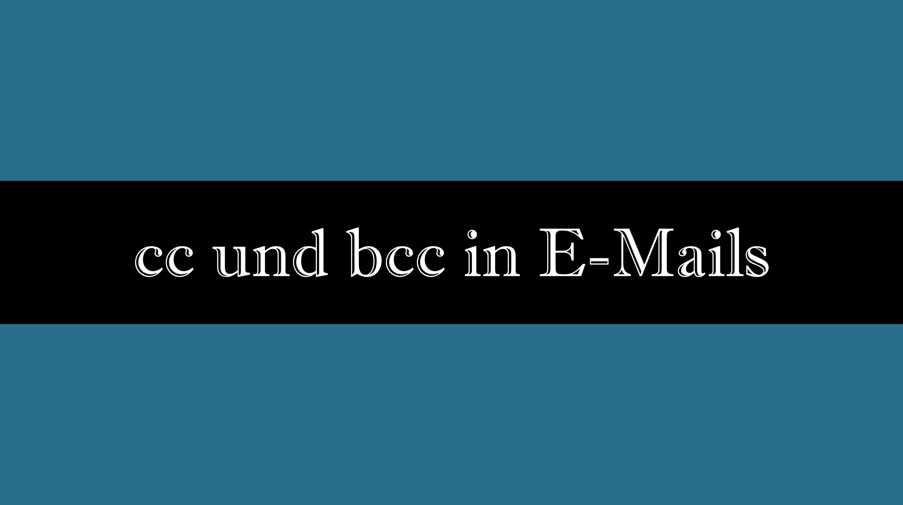 was heißt cc bei email