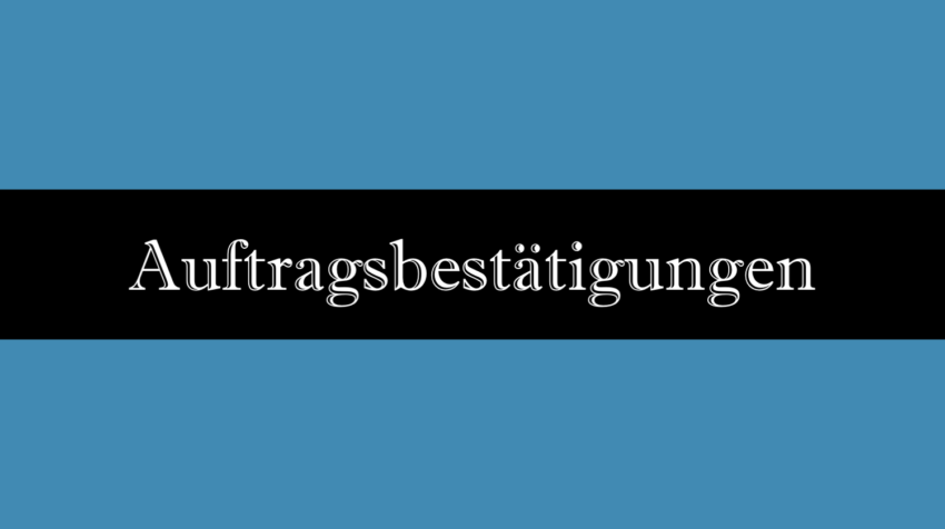 Bitte um & Text für Auftragsbestätigung: Vorlage